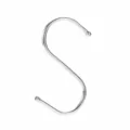 Stainless steel S-shaped hook, 80mm height, 32mm opening, 3.5mm thickness, silver. - Medium - 3 Inch / Silver
