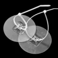 Adjustable Cable Tie Fixer Punch-Free Transparent Adhesive Pad Wall Mount Wire Holder - Round Cable Tie Mount + Cable Ties