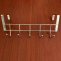 Over-the-door stainless steel 5-hook hanger, fits doors up to 5cm wide for home storage. - Widened 5cm Width / Electroplated Color
