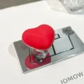 Toilet flush button extension heart shaped push handle cute bathroom accessory universal part - Red