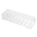 Organizador de maquillaje de acrílico transparente de 8 compartimentos para polvos y labiales - Organizador de labiales de 8 compartimentos