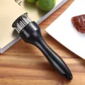 Stainless steel meat tenderizer needle tool with black handle for kitchen cooking steak pork - 21-Pin Style / Black