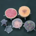 Silicone stretch lids 6-piece set, durable food storage covers for bowls, plates and fresh fruits. - Bracelet Six-Pack Style 3