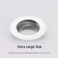 Stainless steel wide-rim sink drain strainer filter basket, 11.4cm outer diameter, durable. - Steel Mesh / Approx. 11cm Diameter