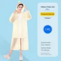 Chubasquero amarillo de lunares para adultos impermeable largo con capucha para viaje - Adulto / Amarillo Adultos