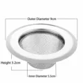 Stainless steel sink strainer basket, fine mesh kitchen drain filter, 9cm outer diameter. - Soft Mesh / Approx. 9cm Diameter
