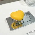 Creative heart toilet flush button extension yellow presser bathroom accessory SKU - Yellow