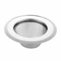 Stainless steel kitchen sink strainer with fine mesh, outer diameter 11.3cm and height 3cm. - Soft Mesh / Approx. 11cm Diameter