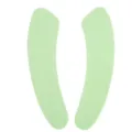 Green adhesive toilet seat pads, soft fleece bathroom cover cushions, pair of 2 pcs. - Green