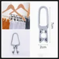 Plastic clothes peg windproof clip multi-functional socks hanger laundry hook size 7cm - Gray