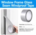 Silver window sealing tape weather stripping 5cm width for draught proofing sliding frames - 5cm*5m / Silver Gray
