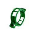 Green plastic plant clip for garden vine support, durable snap fastener for plant stems. - 100 Pieces/Pack / Green