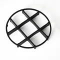 Black round plastic flower pot riser grid, breathable drainage base, 10cm diameter - Diameter Approx 10cm