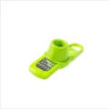Manual garlic press and ginger grater tool, green kitchen gadget for easy food preparation. - Green