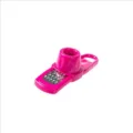 Hot pink plastic garlic press and ginger grater kitchen tool for easy food preparation - Rose Red