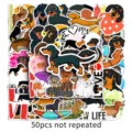 50 Stk. Süße Dackel Aufkleber Wasserdichte Vinyl Sticker für Laptop Skateboard Koffer Gepäck - 50 Stk. Dackel-Aufkleber - 538