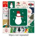 50stk wasserdichte weihnachten aufkleber asthetische vinyl aufkleber fur handyhulle - Weihnachts-Graffiti-Stil / 50 Stück/Packung