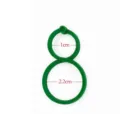 Green plastic figure 8 plant clips for climbing tomatoes, cucumbers and garden vine support. - Single