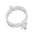 Transparent plastic plant clip vine support clasp garden greenhouse fixing accessory SKU - 100 Pieces/Pack / White
