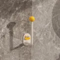 Gancio da parete papera cartone animato divertente adesivo senza fori porta abiti 1pz - Giallo