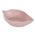 Pink leaf shaped wheat straw small dish for soy sauce, vinegar, snacks and condiments. - Leaf Shape / Pink