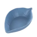 Blue leaf-shaped sauce dish, cute wheat straw small snack plate for kitchen and dining table. - Leaf Shape / Blue