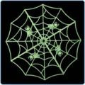 Halloween luminous plastic spider web prop 60cm glowing web for haunted house party decor. - Luminous / 60CM