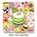 50pcs cute macaron cake cartoon graffiti stickers for journaling phone case diy decor - Original Macaron Cake / 50 Pieces/Pack