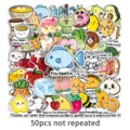 50 pz simpatici adesivi con giochi di parole cartoon impermeabili per diario laptop bambini - 50 Fogli / 50 adesivi premio originali in inglese - 1735