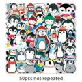 50 Stueck suesse Cartoon Pinguin Aufkleber wasserdichte Vinyl Decals fuer Koffer Handy - Pinguin Graffiti / 50 Stück/Packung