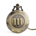 Vintage bronzen kwarts zakhorloge met tandwielontwerp en nummer 111 thema voor heren - Bronskleur 111