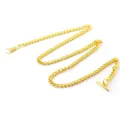Goudkleurige zakhorlogeketting detail met metalen schakels en T-stang sluiting voor stijl. - Goud