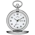 Zilverkleurige quartz zakhorloge met kalenderweergave en lichtgevende wijzers voor heren. - Zilveren stijl met dubbele kalender