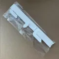 Foldable trash bag holder, white plastic cabinet door hanging rack for kitchen storage SKU. - White