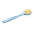 Spazzola da bagno a manico lungo con setole morbide in blu per la pulizia del corpo e schiena. - Blu