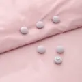 Pink quilt fasteners, detachable duvet grippers, secure bedding holders, soft fabric pins. - Light Gray Mushroom Button