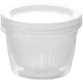 Mini clear plastic food storage container with drain basket for kitchen green onion garlic - Green Onion Crisper Box / Clear