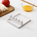Kitchen Utensil Holder Multi-functional Plastic Spatula Rest Pot Lid Rack for Home Kitchen Table - White