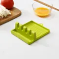 Multi-functional plastic kitchen spatula holder spoon rest for cooking utensils storage - Green