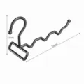 Portable travel clothes hanger, 3-hook wavy design clothes drying rack for home and hotel use. - Standard 3-Hook / Black