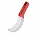 Stainless steel watermelon slicer fruit cutter with red handle for home kitchen melon use - Watermelon Cutter / Red