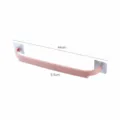 Pink wall-mounted punch-free towel rack plastic bathroom slipper storage holder 44cm - Pink