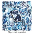 52 Stk. Sternenhimmel Tier Aufkleber, blaue Aquarell Graffiti Sticker für Handyhülle und Koffer. - Sternenhimmel Tiere