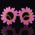 Occhiali da sole novita girasole rosa per bambini adulti divertenti accessori per feste. - Stile Girasole / Rosso rosa