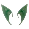 Grüne Elfenohren Cosplay Requisiten Halloween Fee spitz Ohren Kostüm Zubehör Party Dekoration - Design mit spitzen Ohren / 2er-Pack / Fluoreszierendes Grün