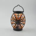 Halloween LED spinnenweb lantaarn hangende feestdecoratie voor binnen en buiten. - Spinnenweb Holle Gloeiende Stijl / Enkel Stuk / Oranje Zwart