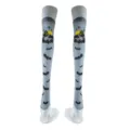 Halloween printed over the knee socks bat castle pattern stockings for party cosplay - One Size / Gray Bat Pattern