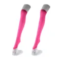 Chaussettes longues roses au-dessus du genou, variante classique de bas hauts japonais. - Taille unique / Rose rouge