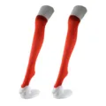 Chaussettes longues rouges au-dessus du genou variante pour fêtes et costumes, tissu confortable. - Taille unique / Rouge