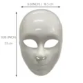 Witte glanzende spookmasker kostuum rekwisiet, 6.5 x 9 inch feestelijke feestdans accessoire. - Eén maat / Heren Stijl (新款男款全脸白色面具)